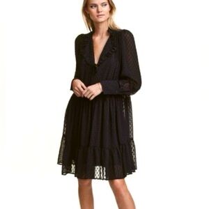 H&M | Black Chiffon Dress